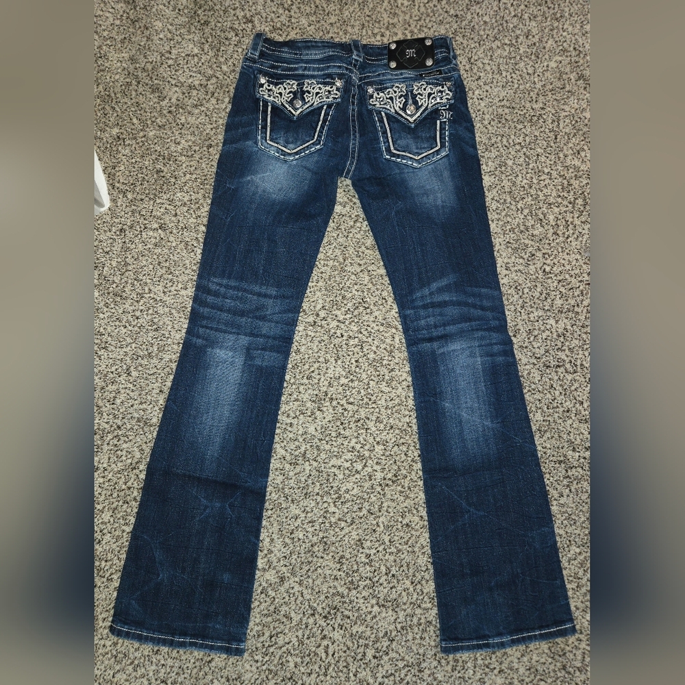 Miss Me Boot Cut Jeans Size 28 Signature Rise - Picture 2 of 5